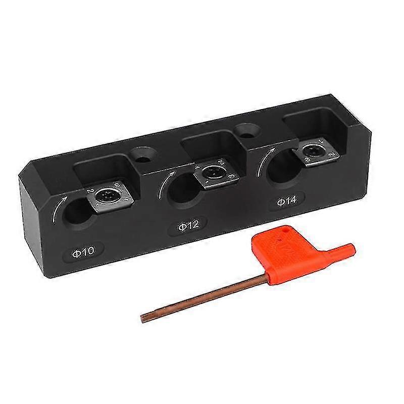 Locating pin maker, with aluminum alloy body and indexable inserts, suitable for soft and hard wood