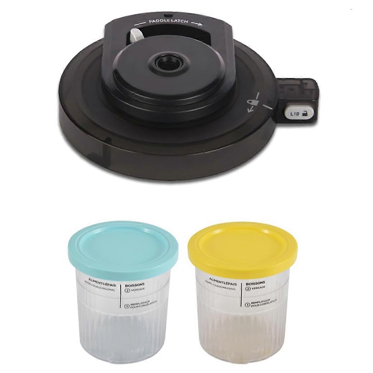 Outer Bowl Lid with Container for NC500/NC501/NC501H /NC501HBL Series Ice Cream Maker Blender Replacement Part