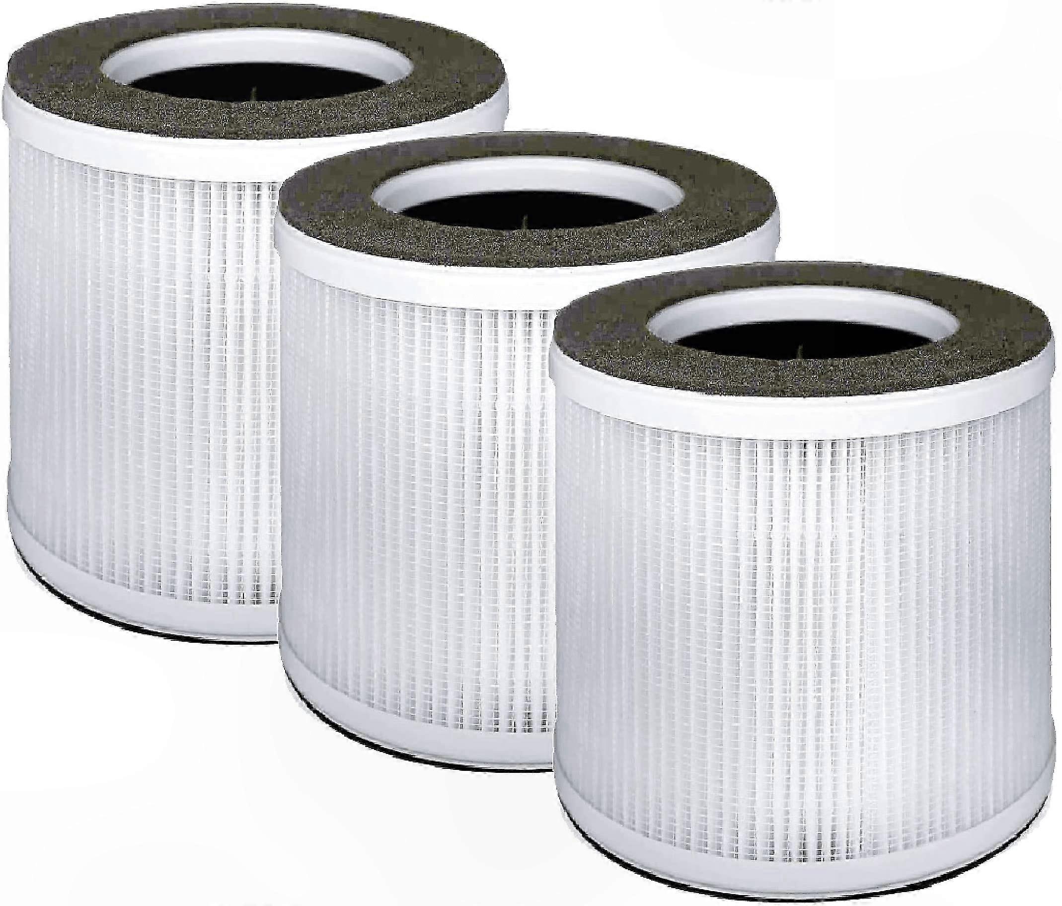 True HEPA Carbon Air Purifier Filters 3-Pack Replacement for Compatible Models VK-6067B