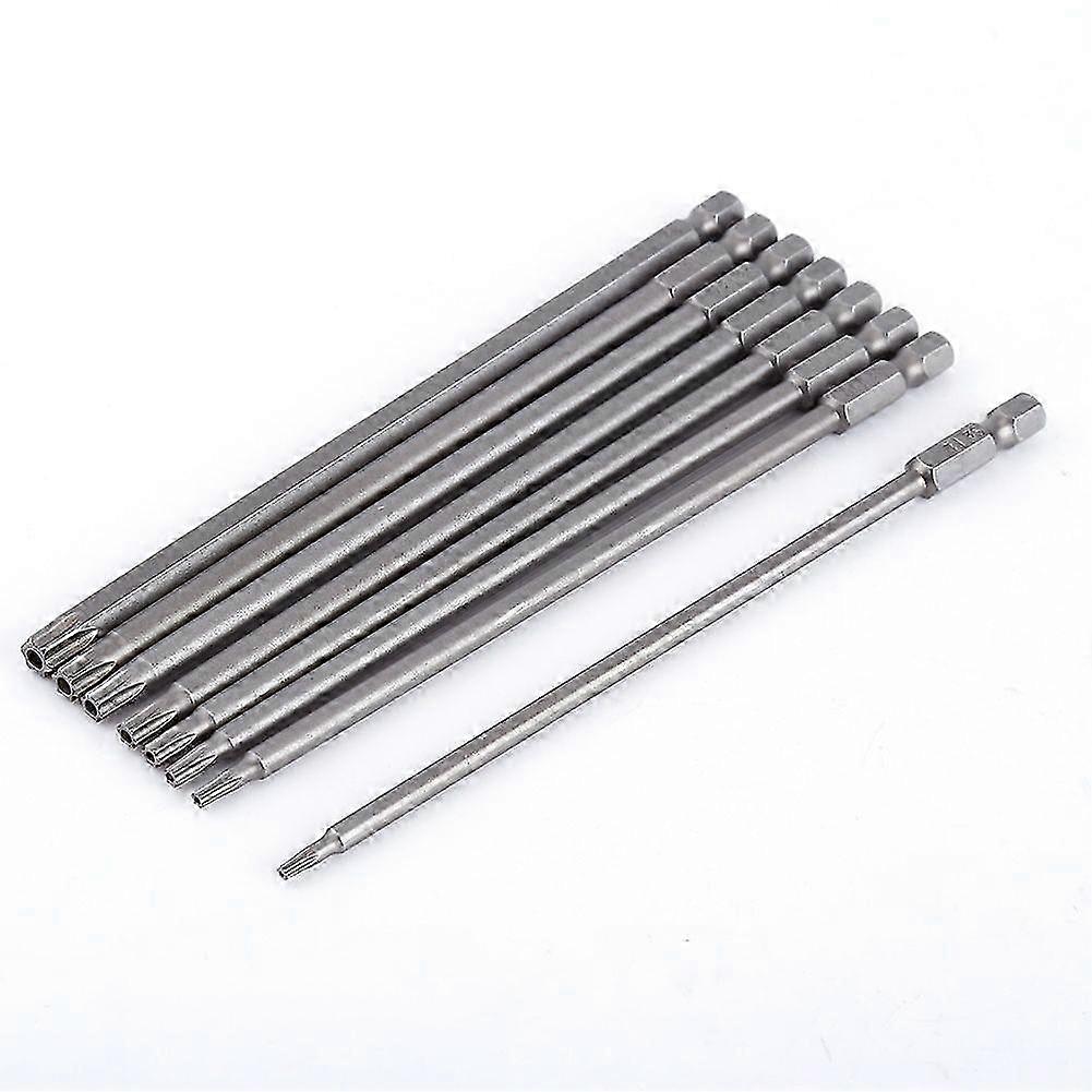 High quality 8PC hollow screwdriver bits (150mm long) T8-T40