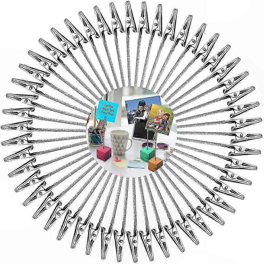 50-Pack Alligator Clips for Photos and Cards Display Organization
