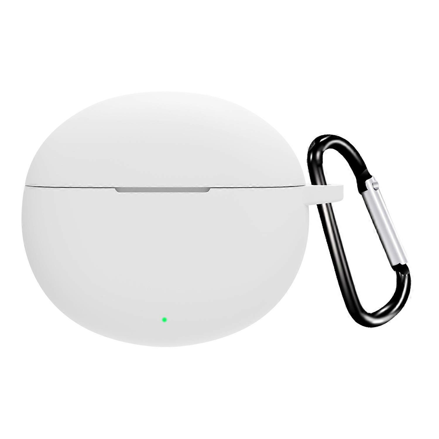 TKdaddy For Honor Earbuds X8 Protective Case Bluetooth-Compatible Earphone Silicone Cover with Hook White