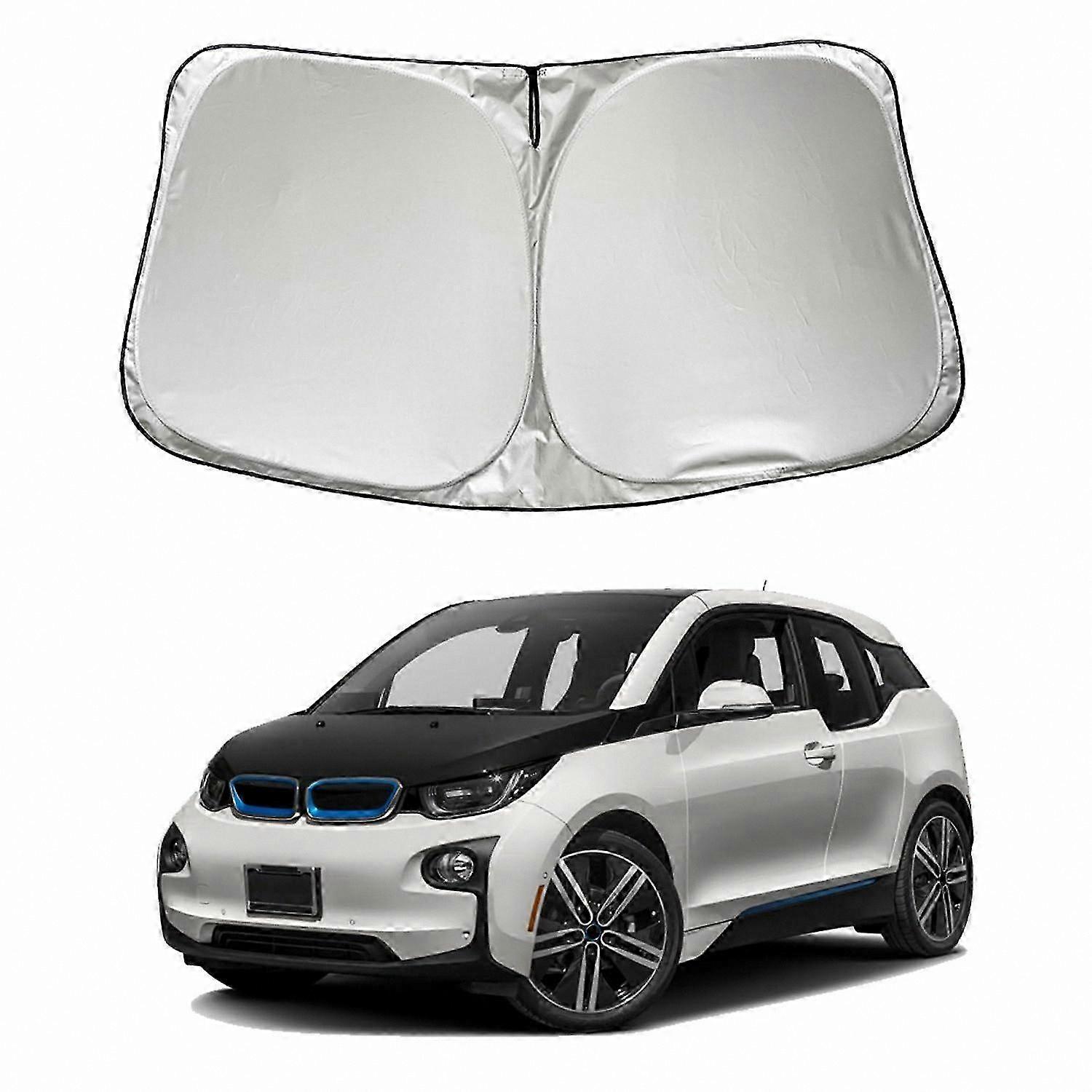 Foldable Car Windshield Sun Shade for Front Window, Universal Fit Accessory for Compact Vehicles, 2014 Model-Compatible