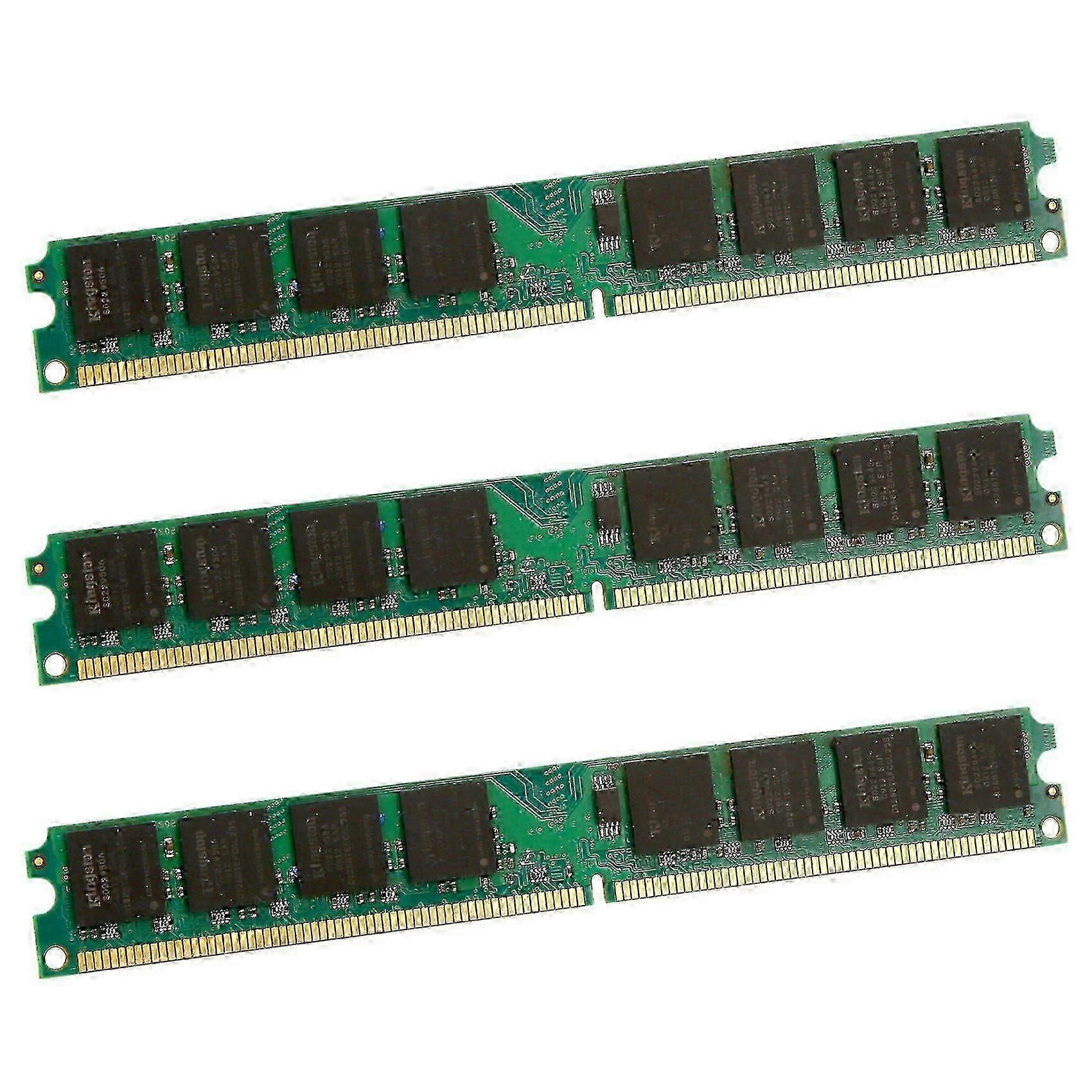 3X 2GB DDR2 RAM Minne 1.8V 800Mhz PC2 6400 PC RAM Memoria lämplig för Intel Desktop Memory DIMM 240Pins