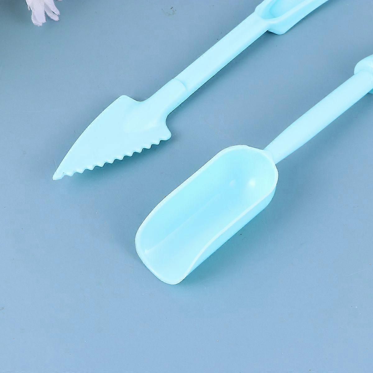 10 Pcs in 1 Set Plastic Garden Widger Seedlings Transfer Tool Shovel Digging Transplanting Planting Tools for Home Flowerpot Craft (Sky-blue)