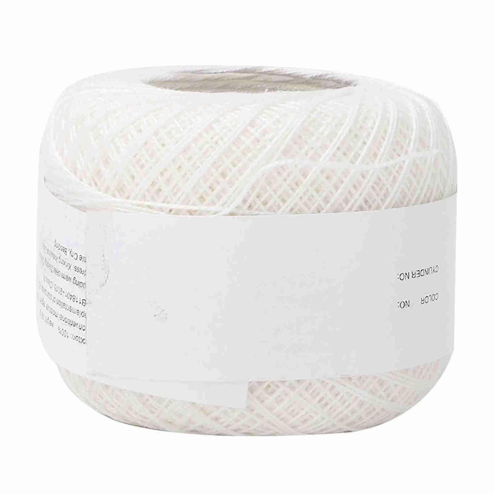 Lace Line Cotton Hand Crocheted Summer Silk Light Thin Line (6602 Rice White)