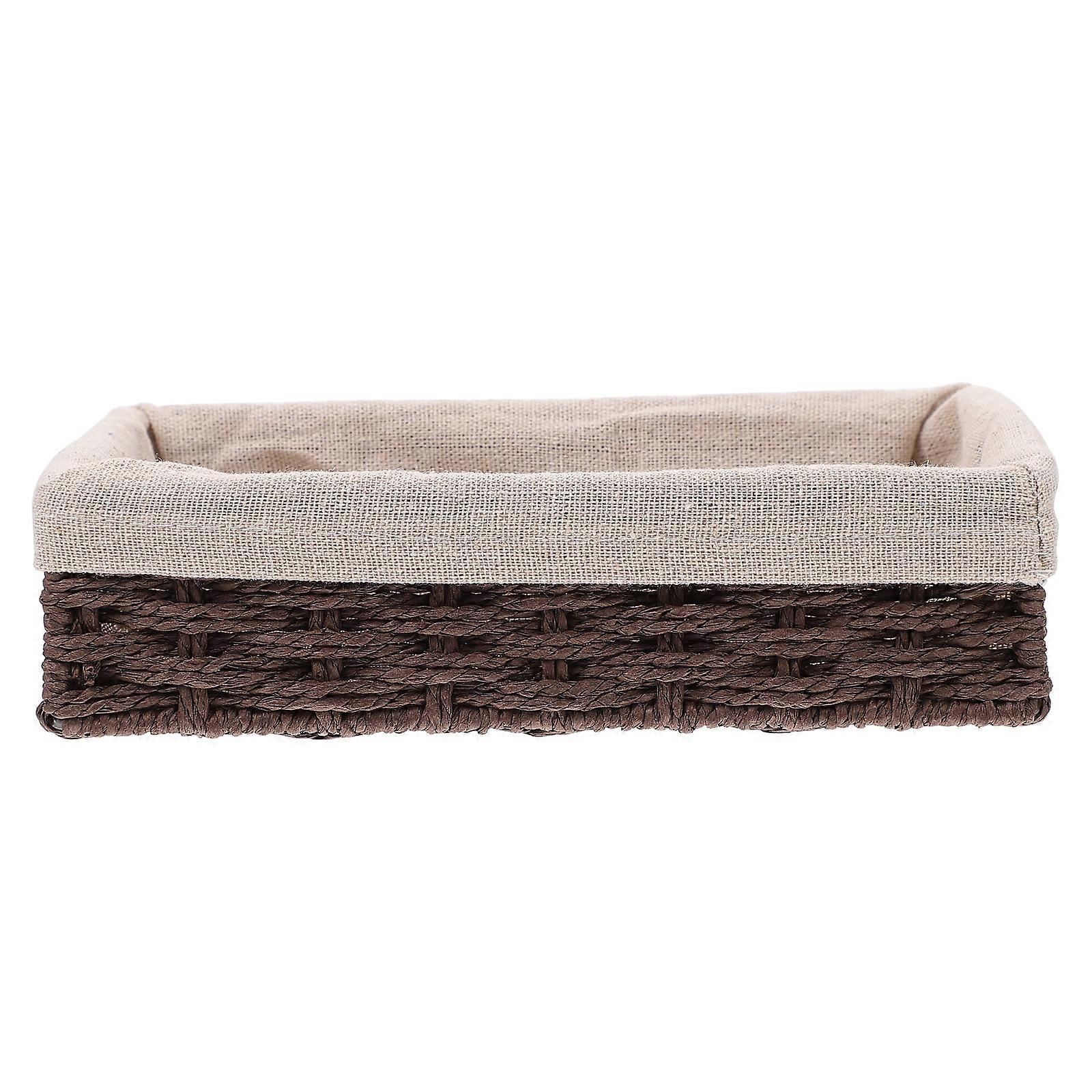 Twine Woven Storage Basket for Household Items 1Pcs Coffee Color Organizer