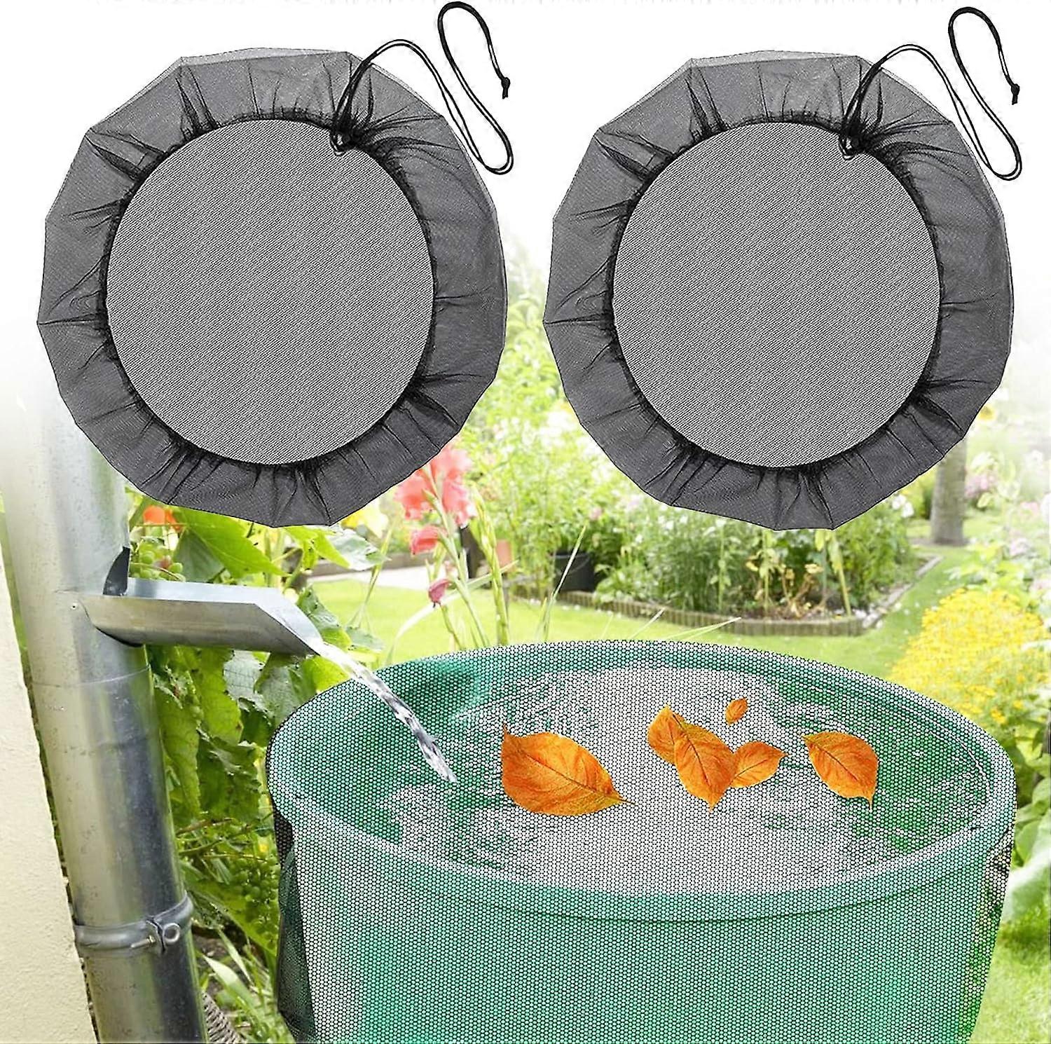 Pcs Rain Barrel Net, Ø 95 cm Rain Barrel Cover with Drawstring, Adjustable Protective Net, Leaf Protection