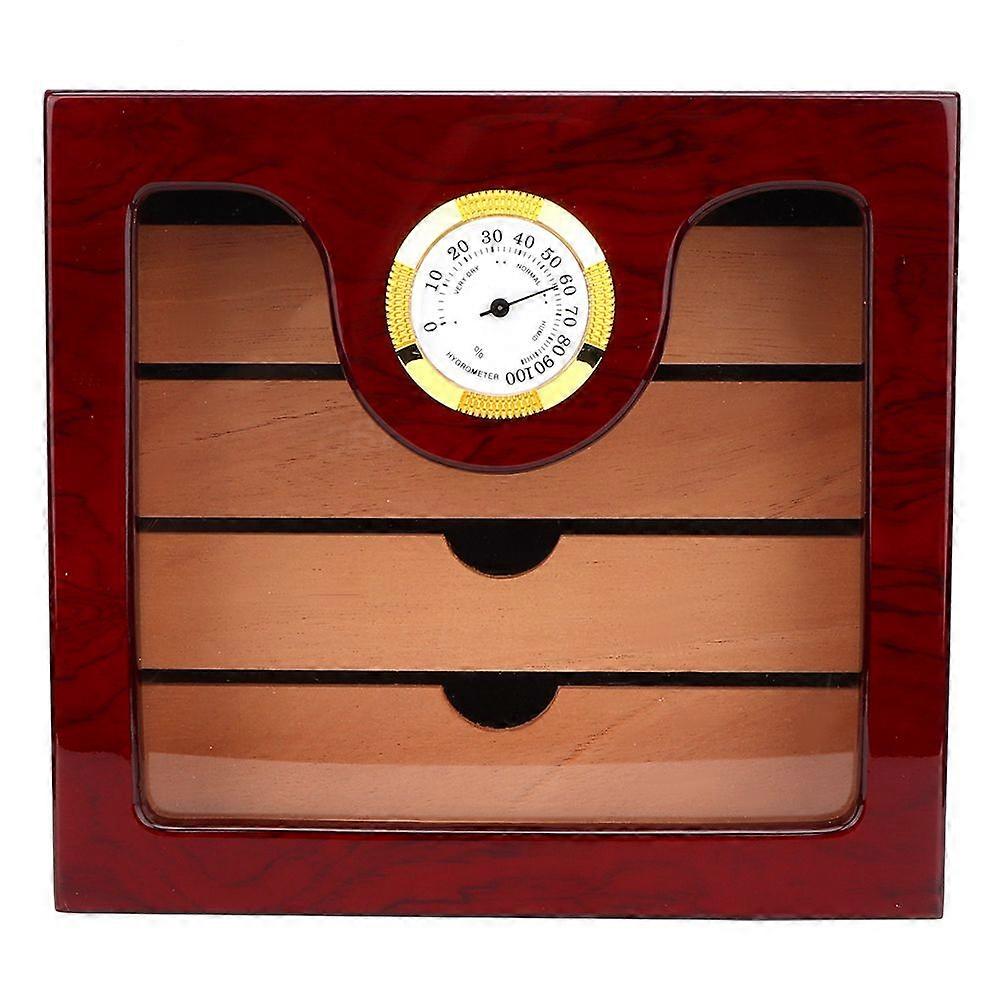 Large Capacity Cedar Wood 4 Drawer Cigar Humidor Cabinet Box with Humidifier Hygrometer
