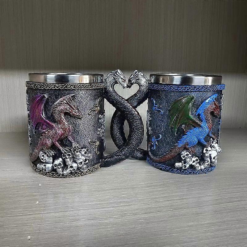 Creative 3D three-dimensional relief pterosaur wine glass dragon coffee cup Western mythology dragon mother cup beer cup shape