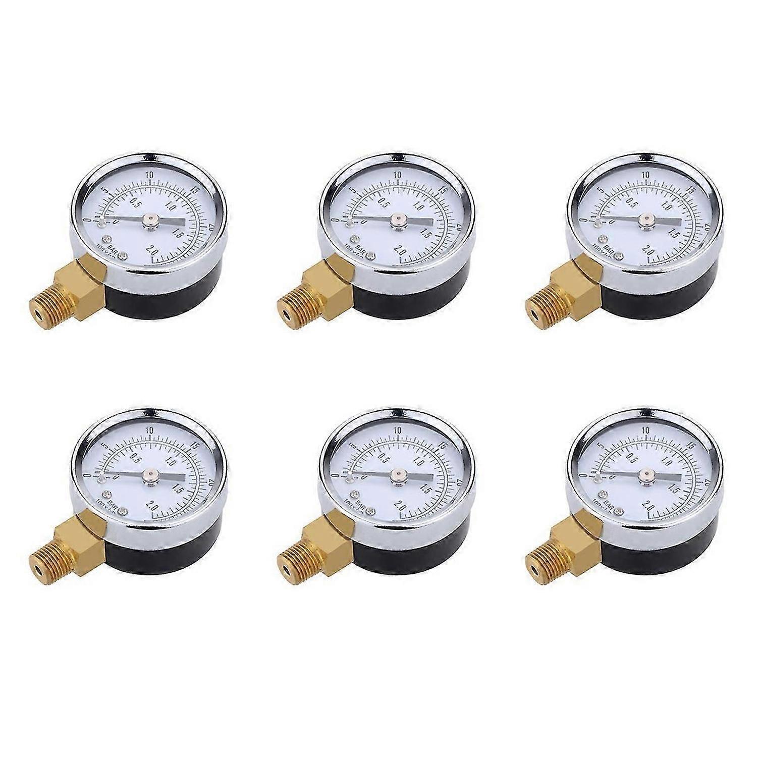 0 - 30 psi 0 - 2bar Mini Dial Manometer Gage Doppelskala Schwarz