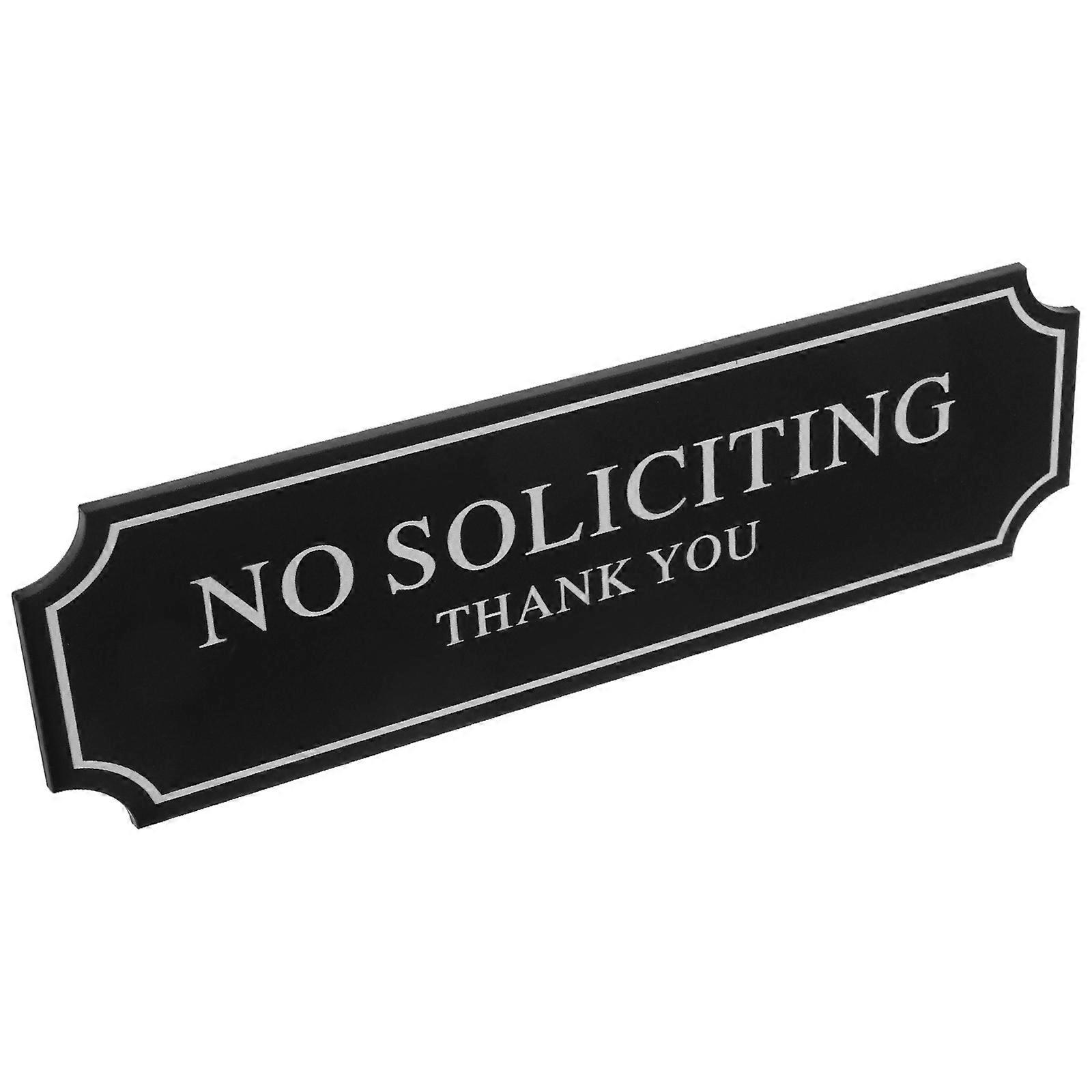 Acrylic No Soliciting Door Sign for Store Decor 3Pcs Set