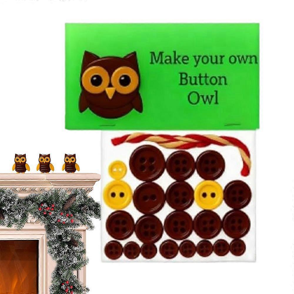 Christmas Button Ornament Making Set Funny Button Animal Ornament Kit Home Decorations