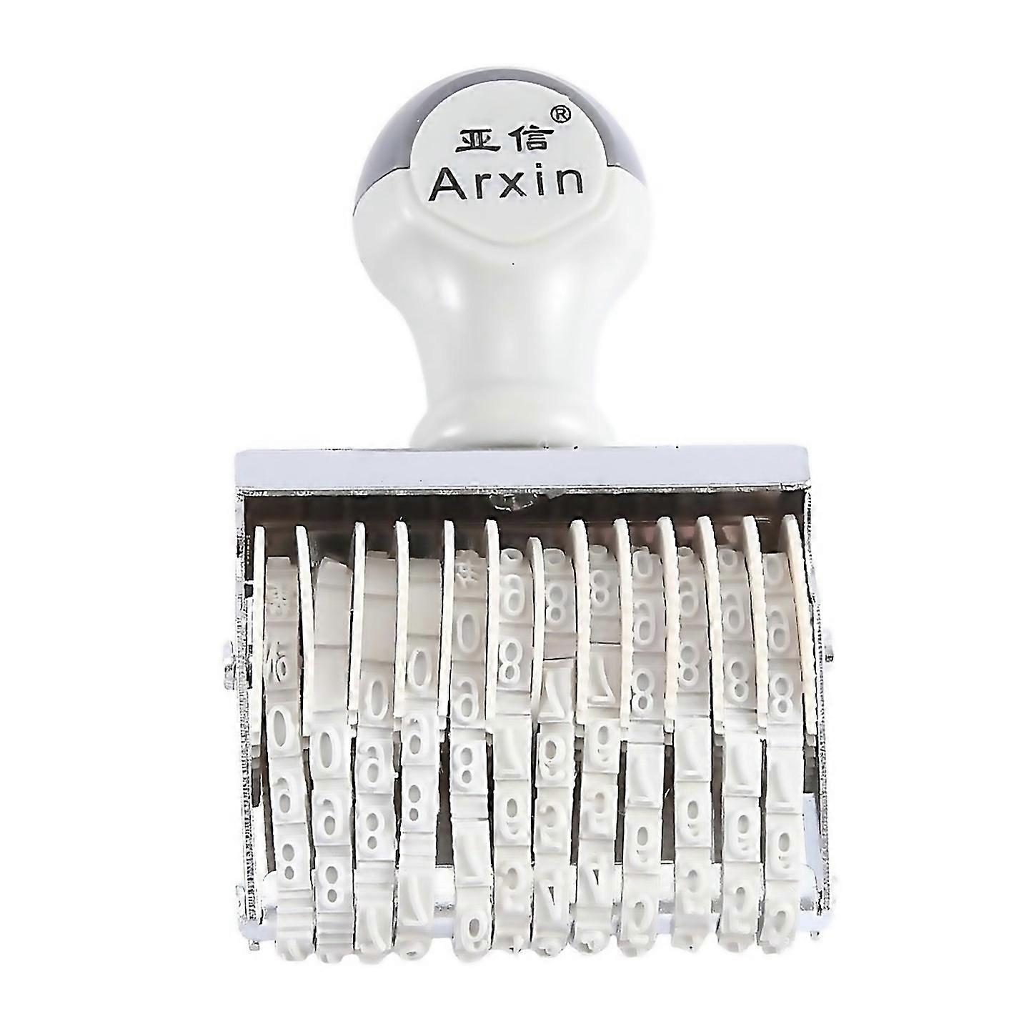 For Arxin 12 Band Self Inking Rubber Stamps Numbering Machine Off White
