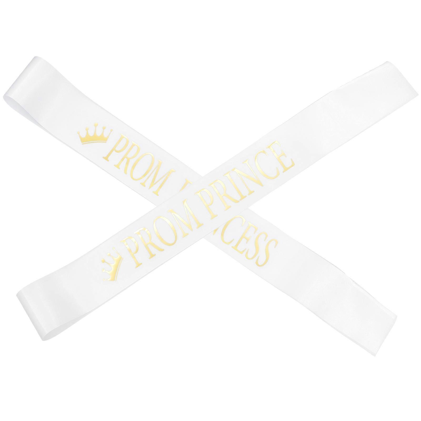 Decorative Prom Princess Sashes For Students At Graduation Party With Rectangular Shape And Beautiful Details 2Pcs