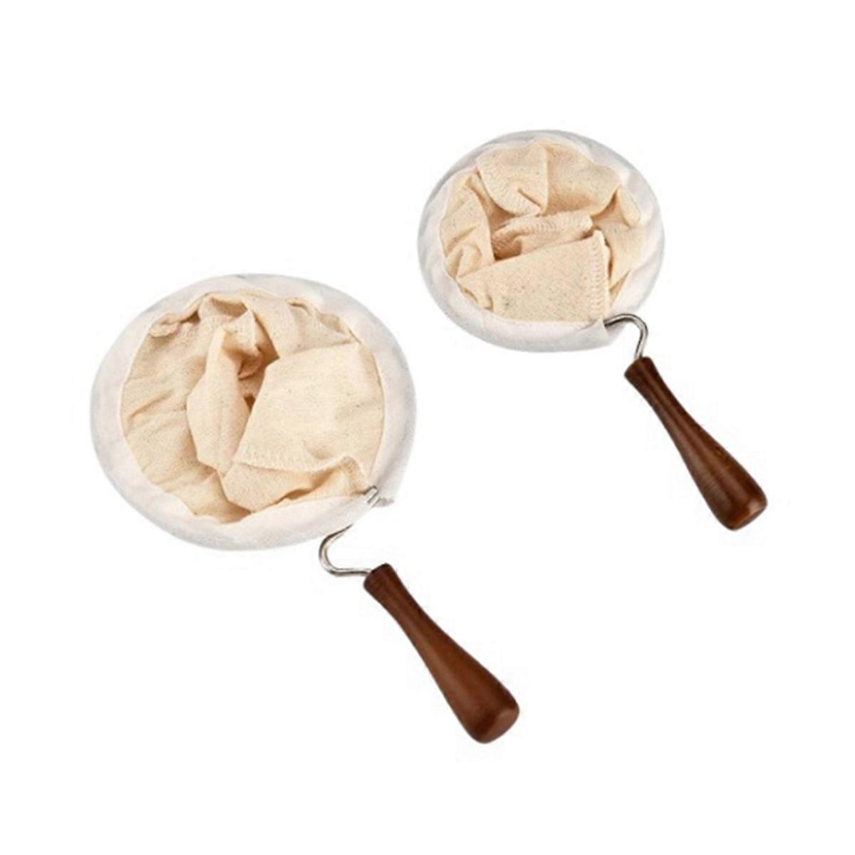 Reusable Coffee Filter Bag Stainless Steel Handle Cloth Strainer B