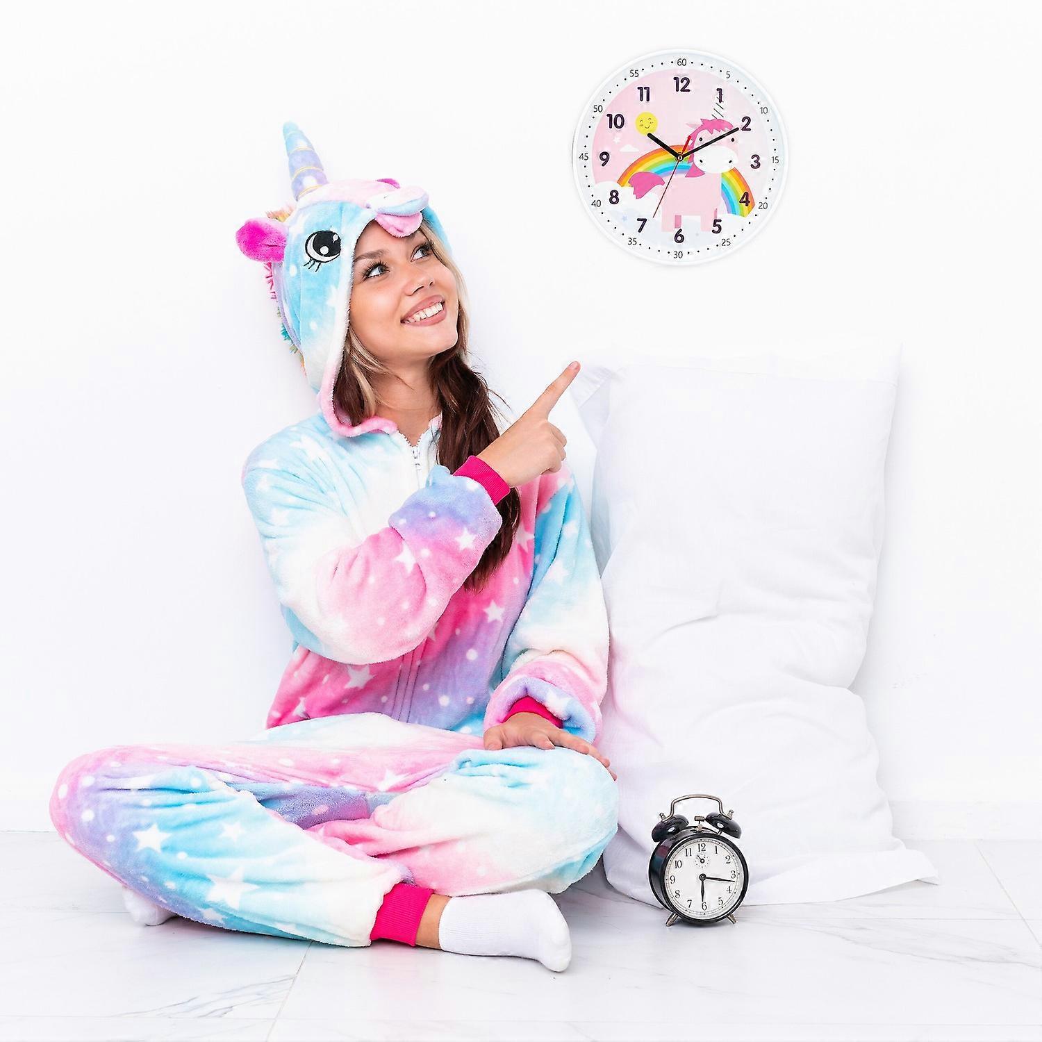 Unicorn väggklocka med lättlästa siffror