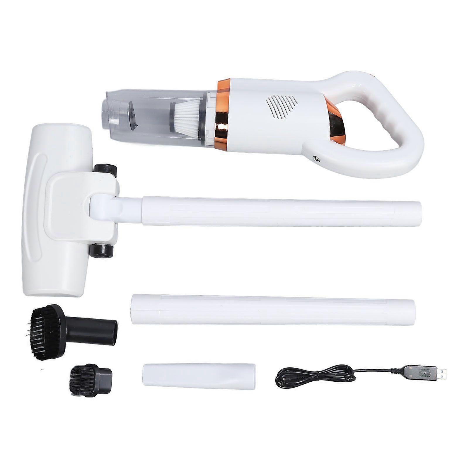 Cordless Vacuum Cleaner 8500Pa Suction Power Handheld Vacuum Cleaner with 600ml Dusts Cup for Home Floor 120W White