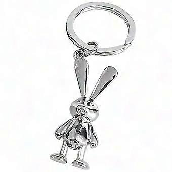Bunny Keychain, Metal Rabbit Key Ring, Cartoon Rabbit Pendant ...