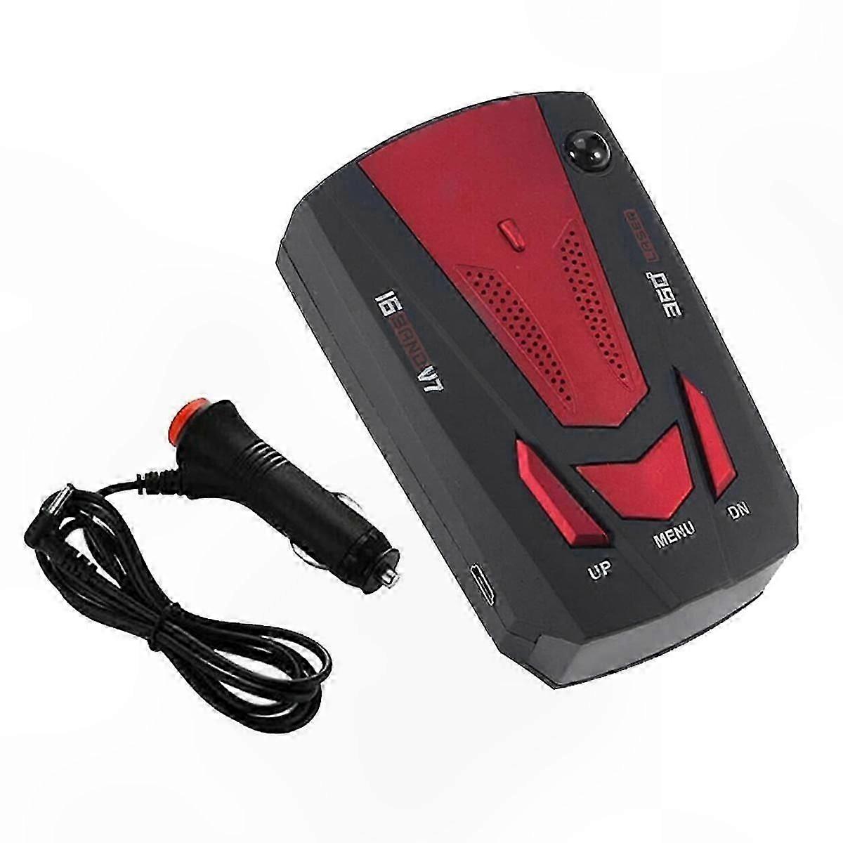 360 Auto Radar Detector with Voice Alerts for City and Highway Driving