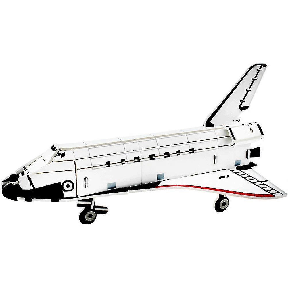 Spaceship Handcraft Model Paper Puzzle for Education 4Pcs Black and White