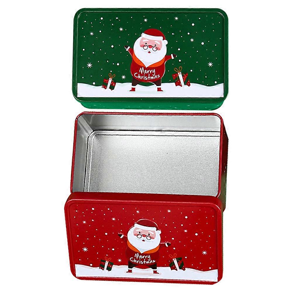 Assorted Color Christmas Cookie Tins 8 Pcs Retro Design Packaging For Christmas Birthday Events Functional Storage