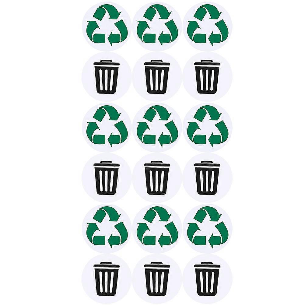 Recycling Sticker Trash Can Decals for Waste Sorting 2Sets Assorted Color