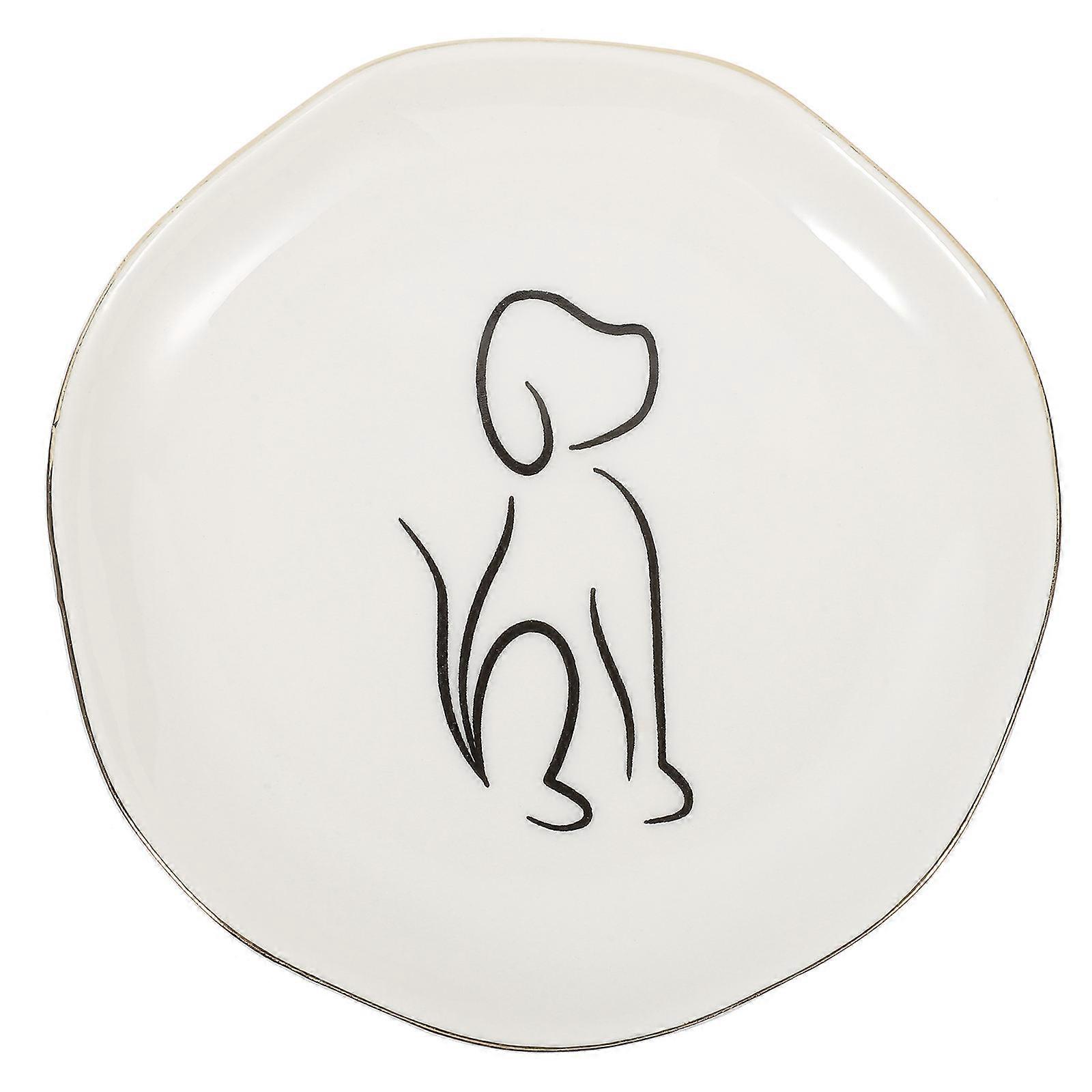 Decorative Jewelry Display Plate 3Pcs Ceramic Dish Minimalist Design For Home Use Storage And Decoration