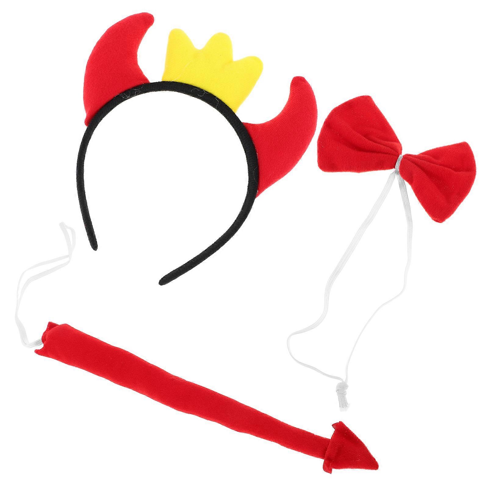 Halloween Accessories Set Demon Horn Headband for Party 5Sets Kit