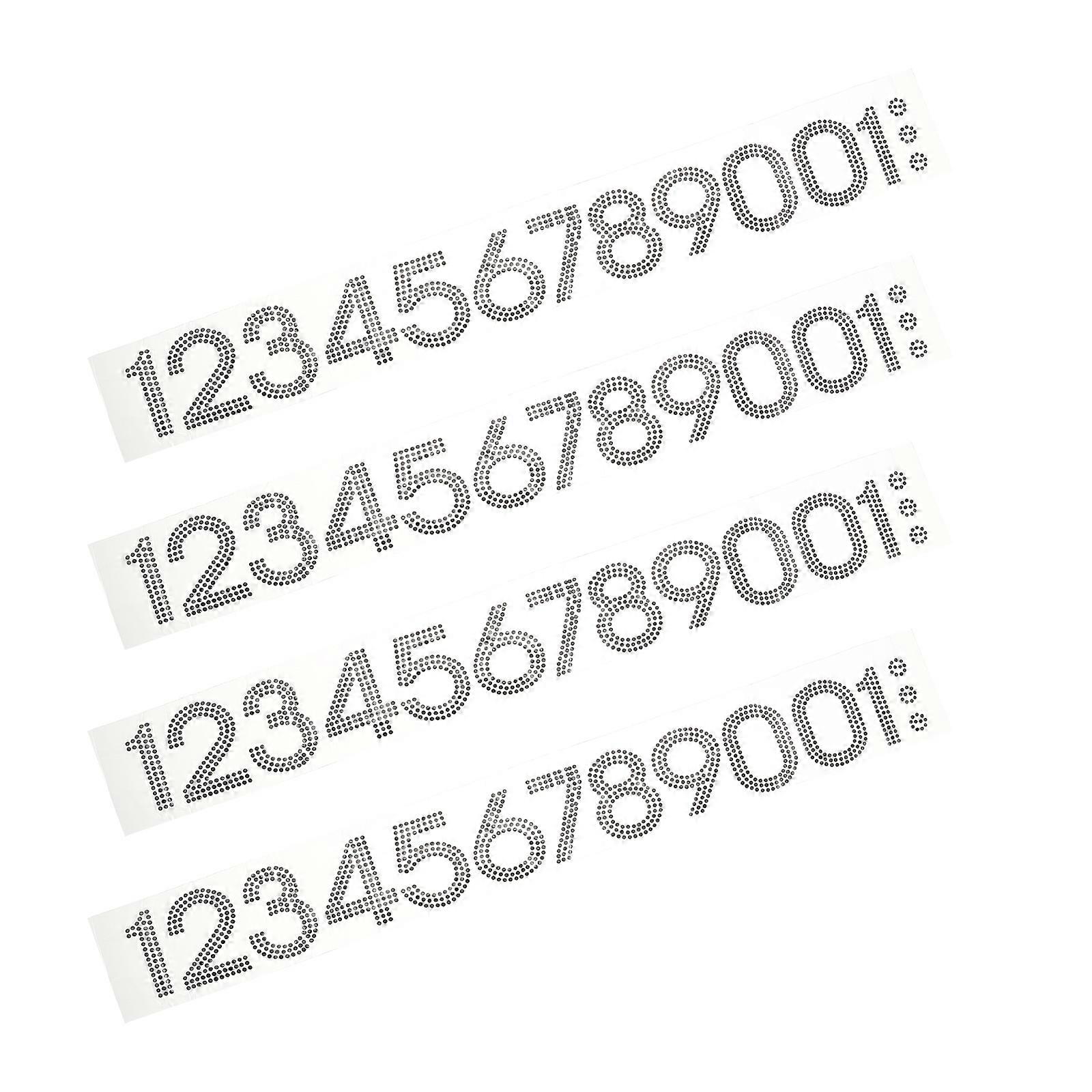 Lot de 200 patchs numérotés en strass pour vêtements