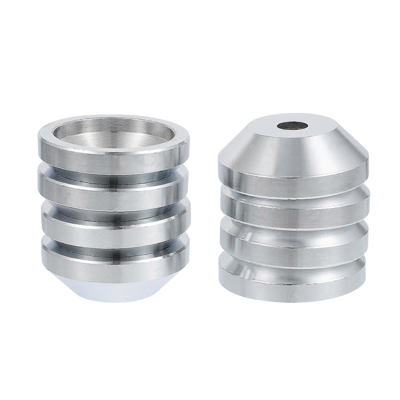 Support d'enceinte en acier carbone pour utilisation audio, 8 patins argentés