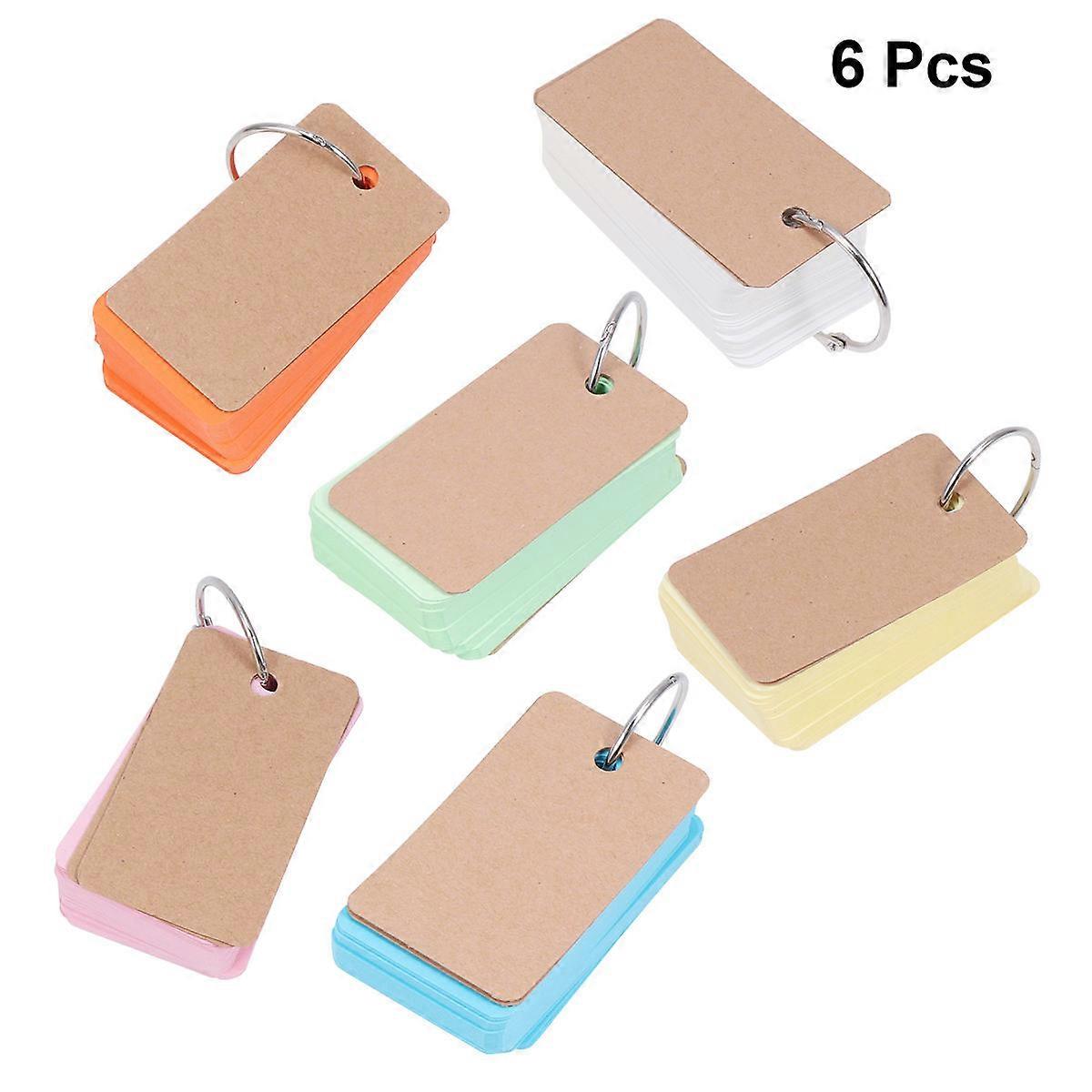 Portable 6Pcs Ring Loose-Leaf Notepad For Students And Office Workers With Multi Color Design Ideal For Study And Office Work