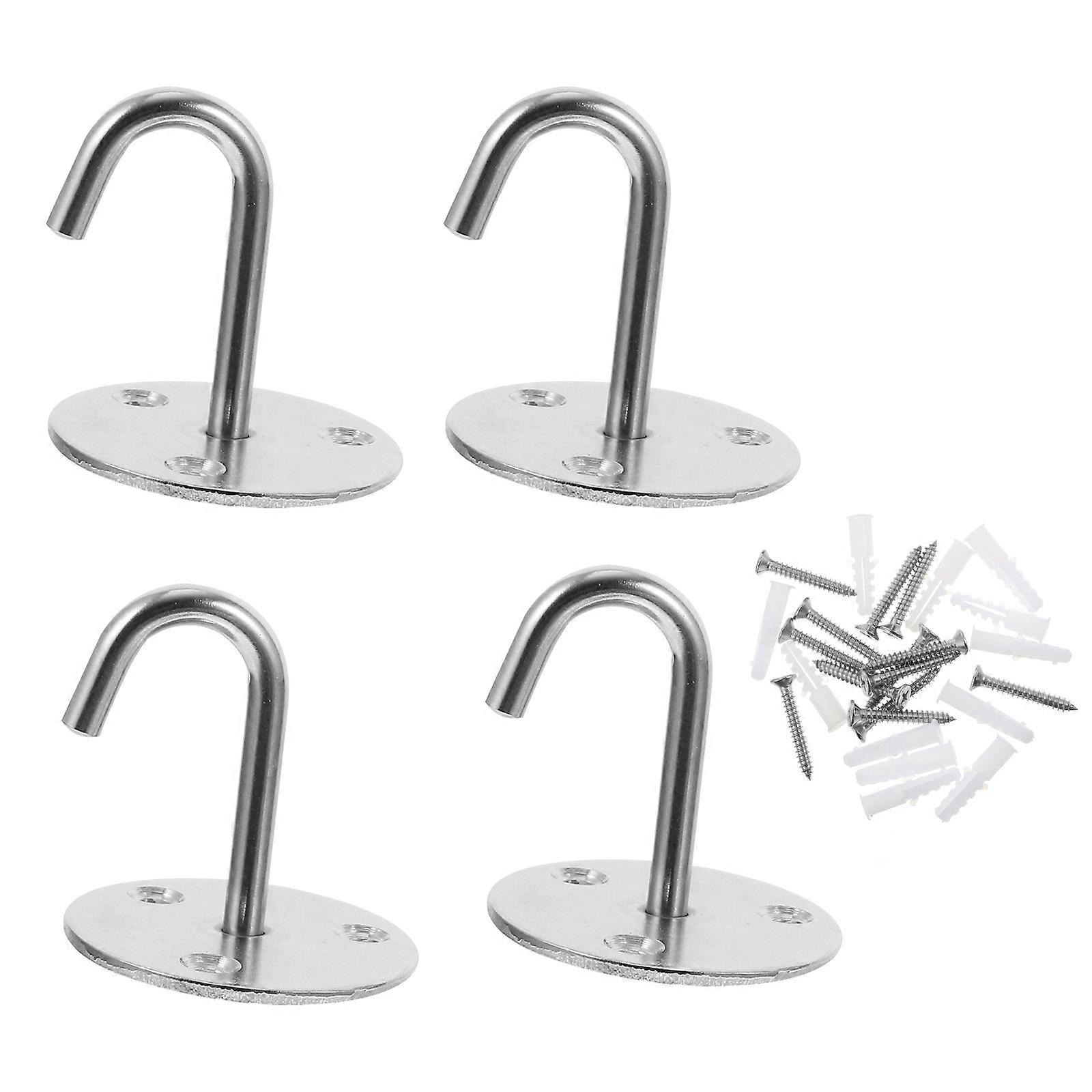 Wall Fixing Ceiling Hook Stainless Steel Hanging Hook for 8Pcs