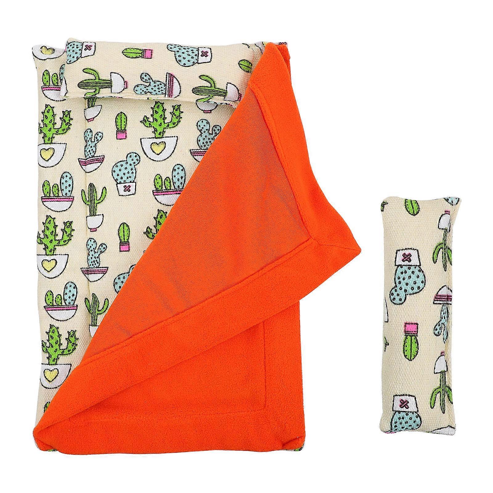 Orange Reptile Sleeping Bag Reptile Sleeping Habitat Bed for Storage 3Sets