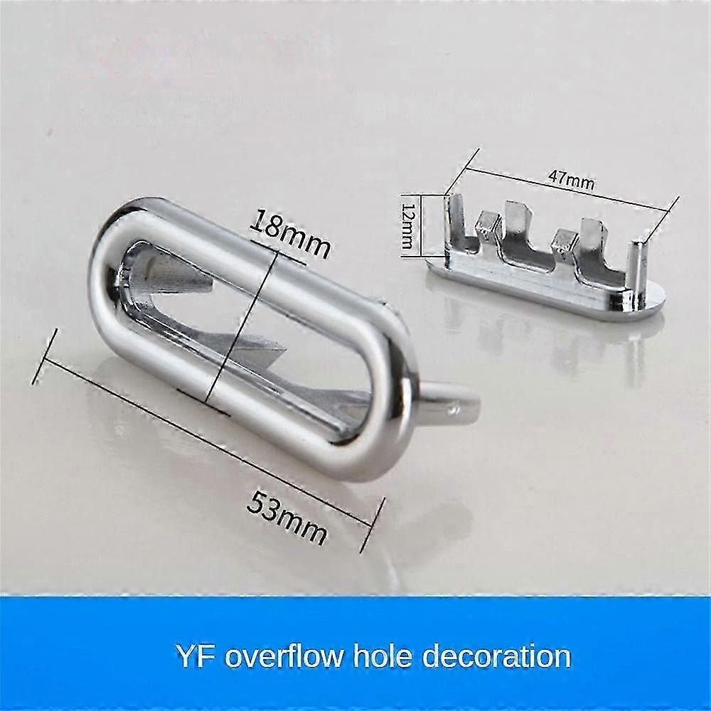 25-26 2PCS Solid Sink Overflow Covers Kitchen Bathroom Basin Trim Round Hole Caps