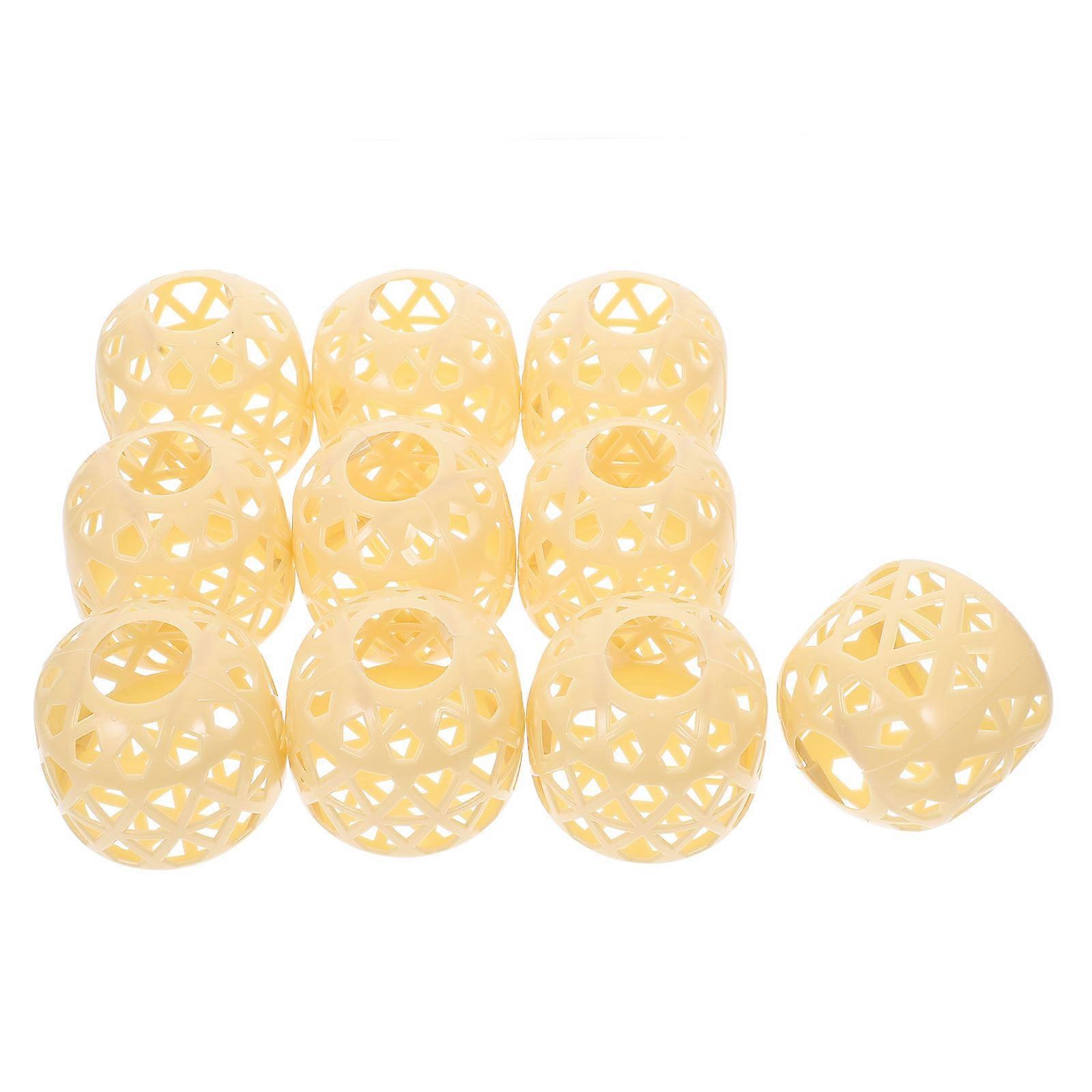 Beige DIY Lanterns Material Plastic Small Lanterns for Crafts Making 10Pcs