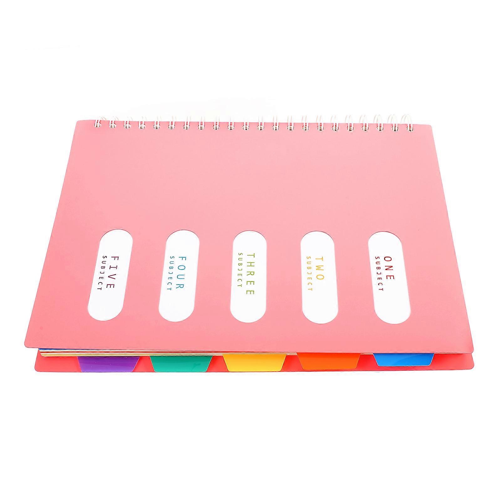 Pink Spiral Notebook Convenient Notebook for School Note Taking 2Pcs