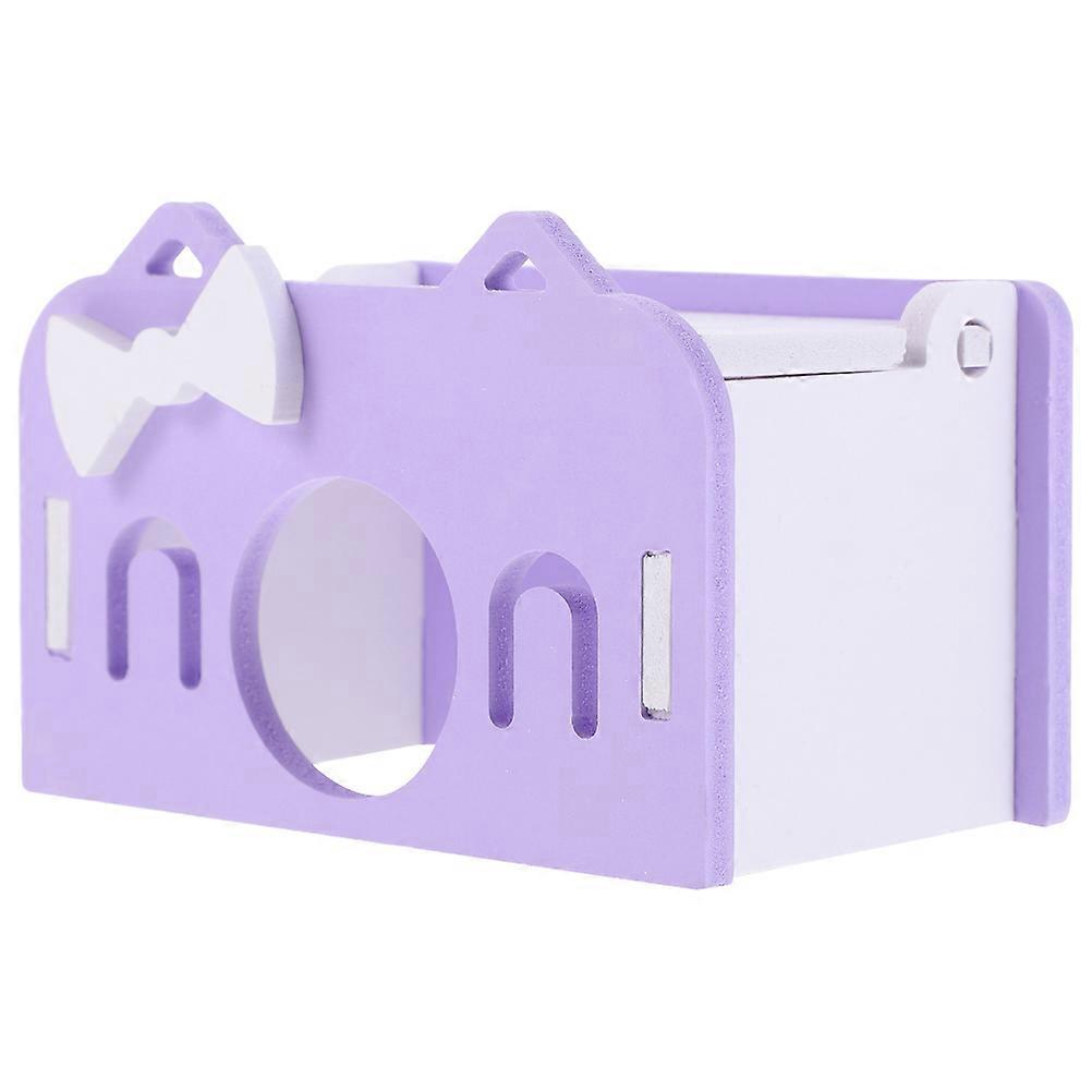 Hamster Shape Guinea Pig Hideout House Climbing Training Indoor Use Violet PVC 1 Set