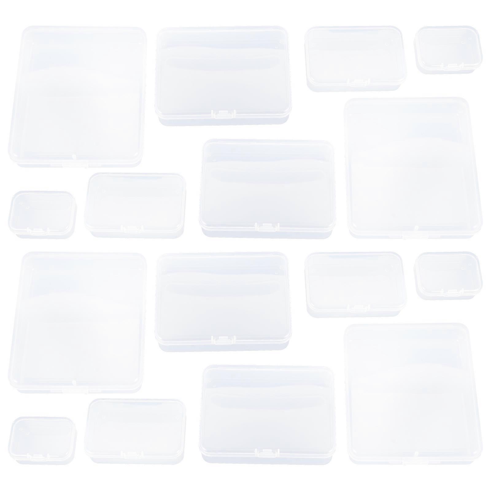 48 Pcs Clear Plastic Storage Boxes Rectangular Shape Easy Organization For Bedroom Bathroom Kitchen Durable Storage Solution