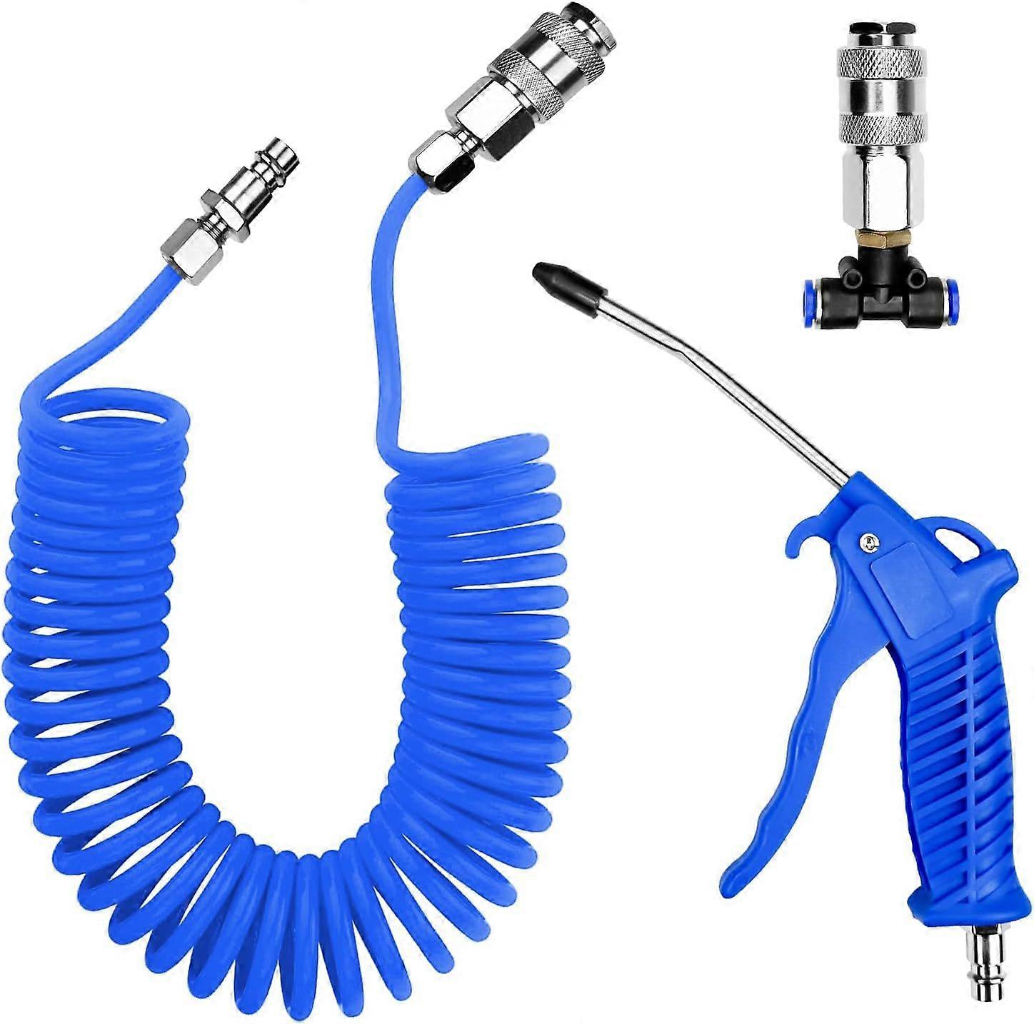 Compressed Air Blow Gun, Air Blow Gun with 5 Meter Compressed Air Hose, with T-Connector
