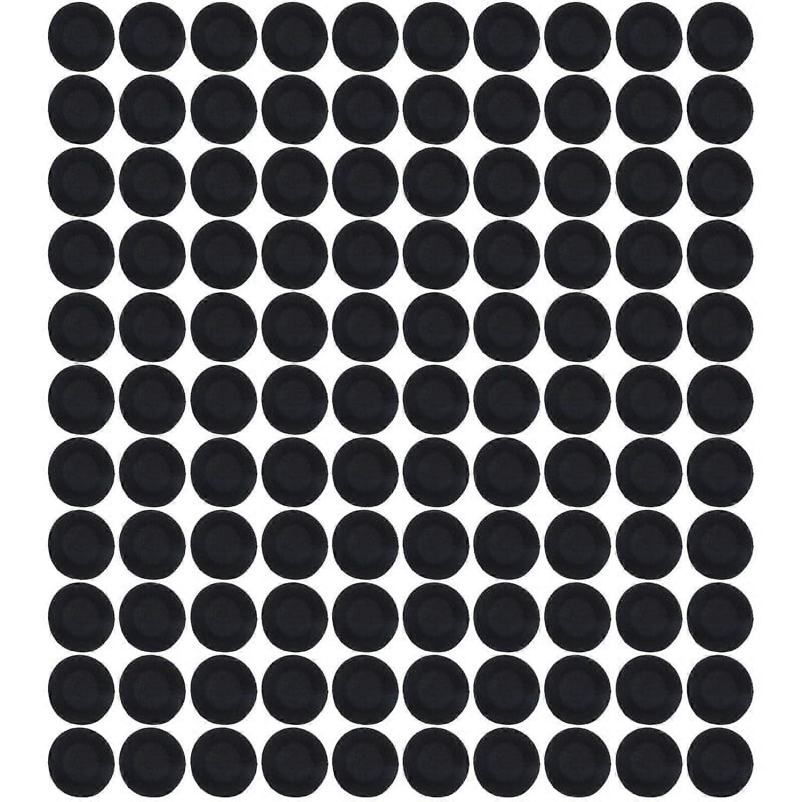 100 Pcs Black Sponge Earbud Headphone Cap Ear Pads Cover Replacement