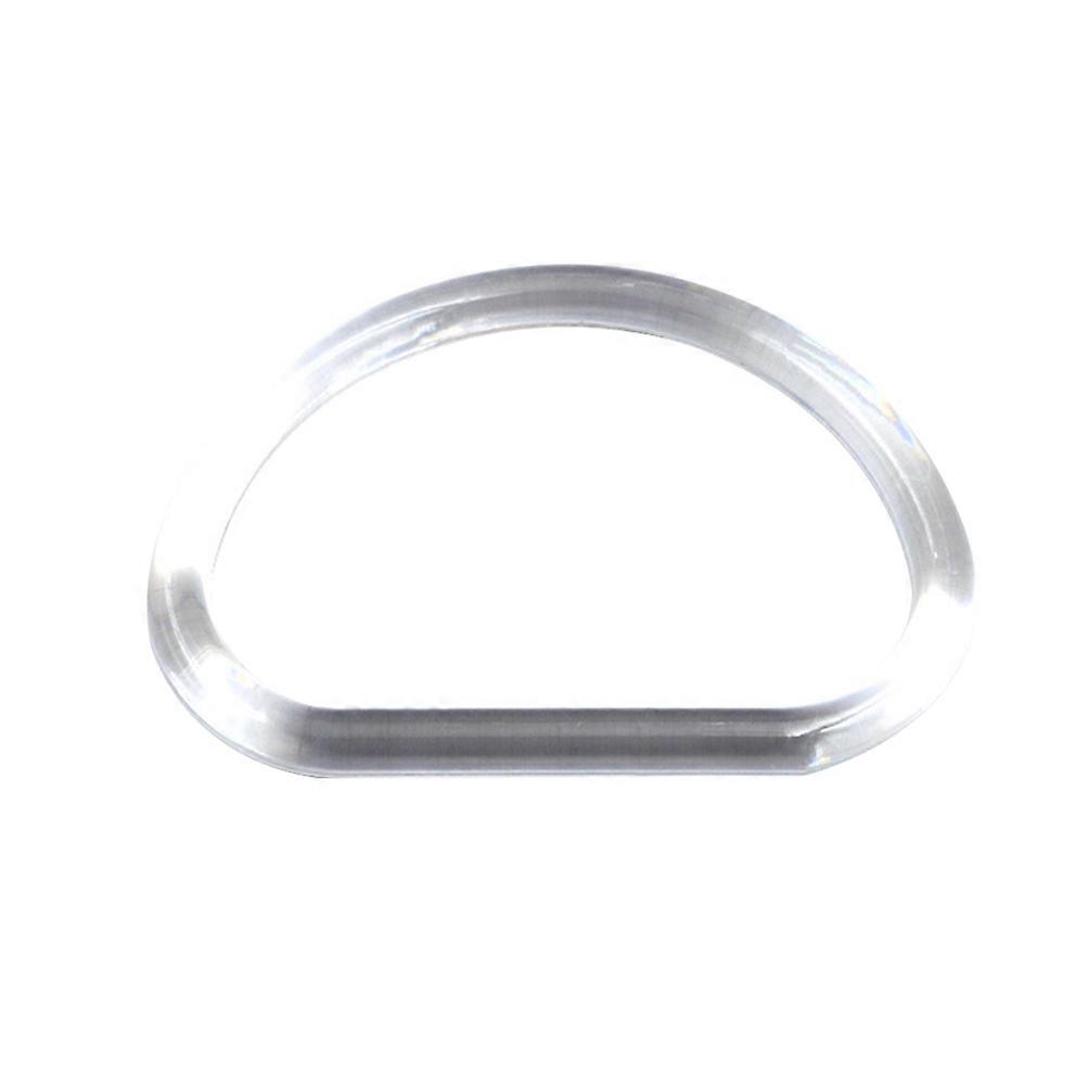 DIY Bag Accessories Plastic D-Shaped Handles Replacement 2Pcs Transparent