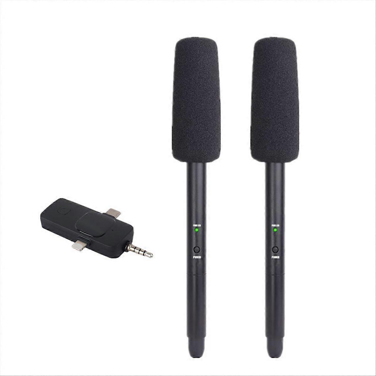 Wireless Interview Microphone Mobile SLR Camera Dedicated to News Reporters Outdoor Noise Cancelling