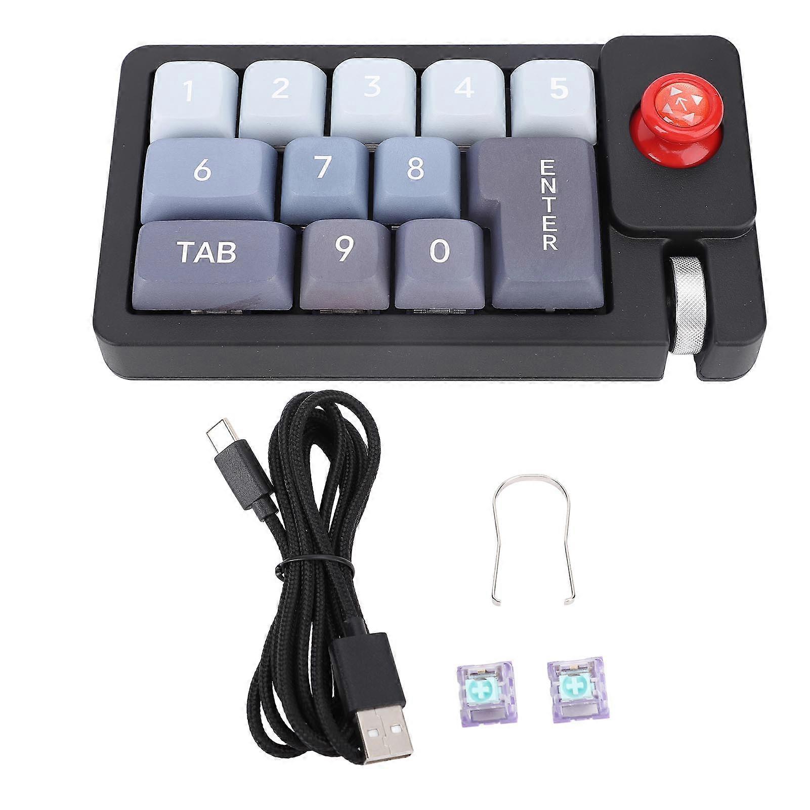 Wired RGB Macro Keyboard Type-C Hot Swappable Programmable Mechanical Keypad for Gaming
