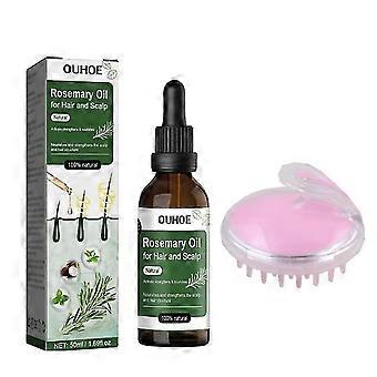 Óleo de alecrim para cabelo e couro cabeludo-cabelo óleo para perda de cabelo para estimular o crescimento do cabelo com óleo de rícino 50 ml