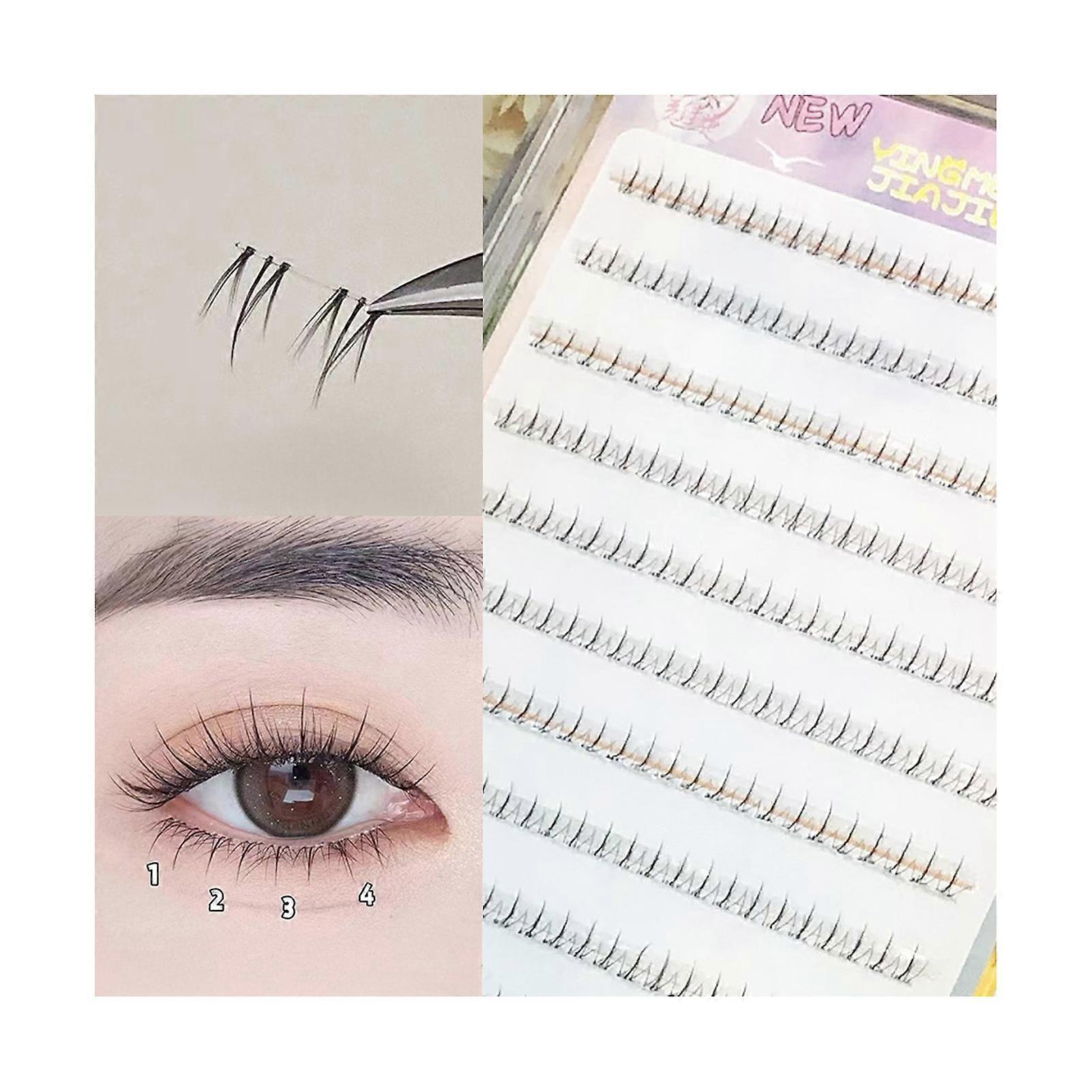 Natural Lower Segmented Eyelashes Lightweight Fur False Eyelashes Makeup