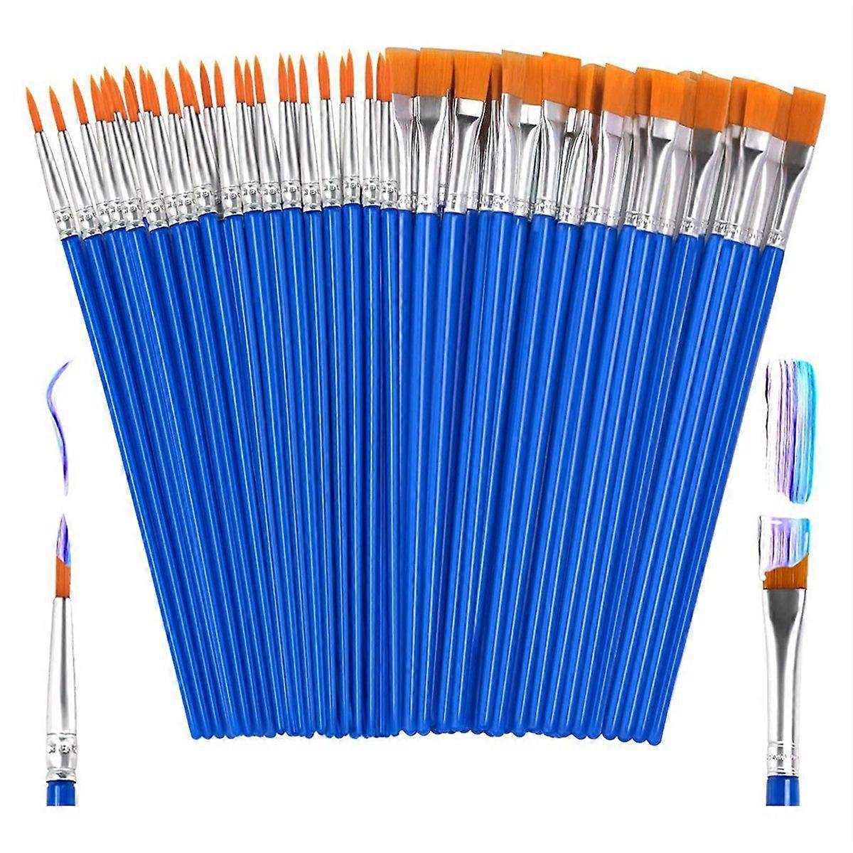 50Pcs Paint Brushes Bulk Small,Paint Brushes for Kids