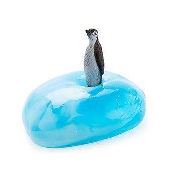 Penguin Island Fluffy Squishy Blue Putty with Streaks of White Great Fun Kids