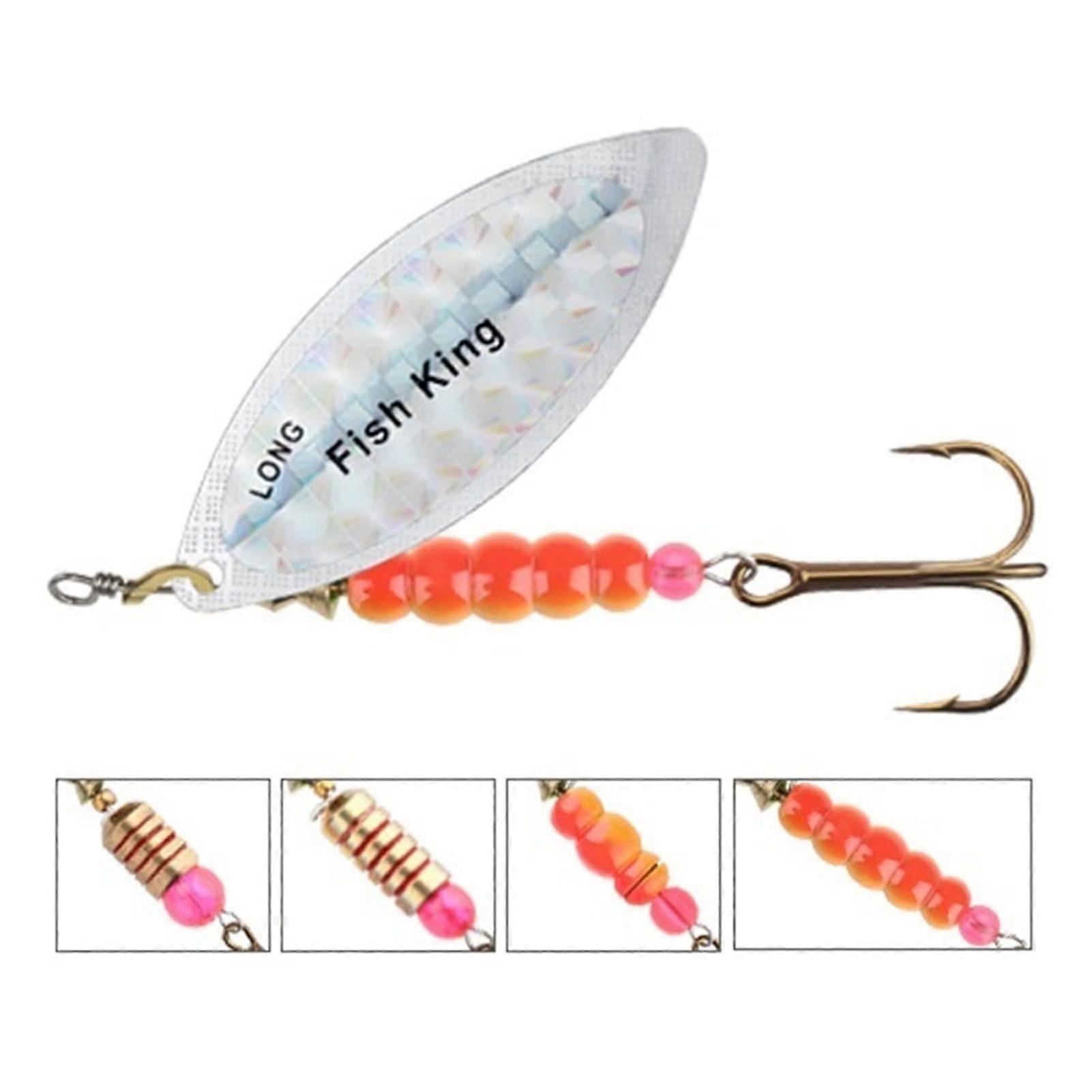 Fishing Hooks Spinner Lure Kit Metal 4.5g27.1g Spoon Lures With Barbed Hooks Color 004 Size 17.4g Size4 Pike Bass