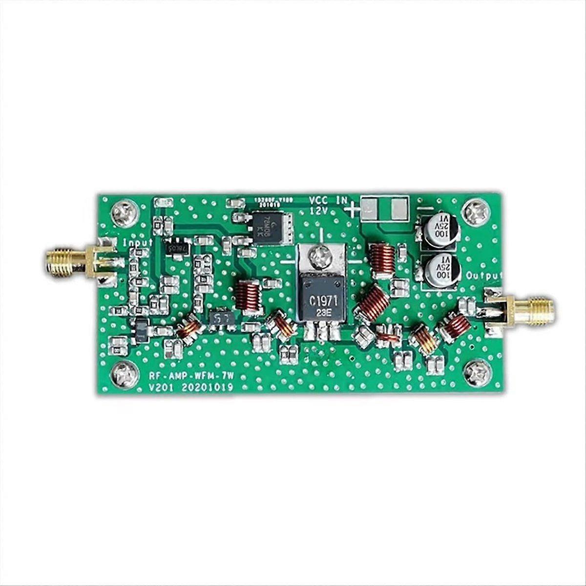 7W FM Power Amplifier 50mW Input 88-108MHz FM Radio POWER Amplifier 38.5dBm DC 12V for Ham FM Trans